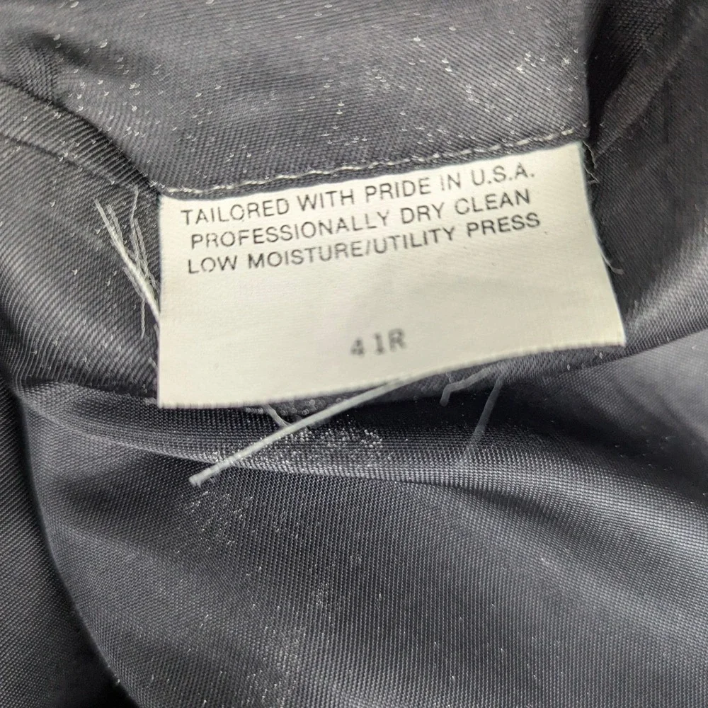 John‎ Farley Clothiers Mens Grey Two Button Suit 41R Made in USA Professional